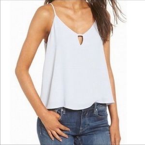 Lush Light Blue Flowy Key-hole Tank
